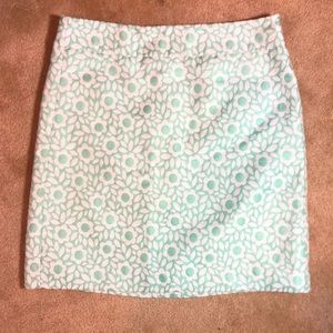 Light Green Floral Pattern Skirt